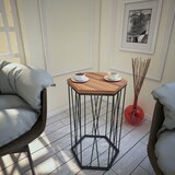 Woody Fashion Cetrus - Walnut WalnutBlack Side Table Cene