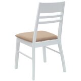  Trpezarijske stolice 2 kom. Čvrsto drvo od gume Bijelo Bijela 43 x 54 x 89 cm | shoptok.hr