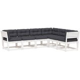  6-dijelni set vrtnih sofa s jastucima bijeli masivna borovina | shoptok.hr