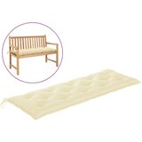 vidaXL Blazina za vrtno klop kremno bela 150x50x7 cm blago Cene