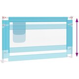  Sigurnosna ograda za dječji krevet plava 140 x 25 cm od tkanine | shoptok.hr