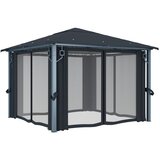  Sjenica sa zastorom 300 x 300 cm antracit aluminijum | shoptok.hr