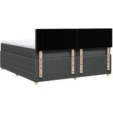 vidaXL Krevet s oprugama i madracem tamnosivi 200 x 200 cm od tkanine | shoptok.hr