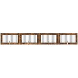  Vrata za pse s postoljem 4 pcs Dimljeni hrast 100 x 60 cm | Eponuda.ba
