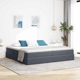  s madracem i skladištem Tamno siva 200 x 200 cm Baršun | shoptok.hr