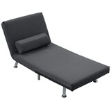Nesta Zložljiv fotelj z leži&amp;scaron;čem, relax stol z nastavljivim naslonjalom, žametni videz, temno siv, 75x70x75 cm, (5000493840) Slike