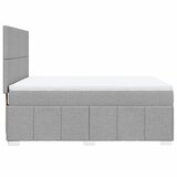  Krevet box spring s madracem svjetlosivi 140x200 cm od tkanine Slike