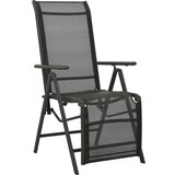 Maison Chic Nastavljivi vrtni stoli - Stol za vrt 2 kosa tekstil in aluminij črni JS65, (21878812) | Shoptok.si