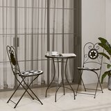 Bistro stolić s mozaikom crno-bijeli Ø50x70 cm keramički | shoptok.hr