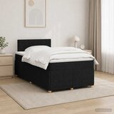  Boxspring krevet s madracem Crna 120 x 190 cm Tkanina | shoptok.hr
