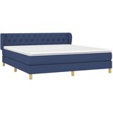  Krevet s oprugama i madracem plavi 160x200 cm od tkanine | shoptok.hr