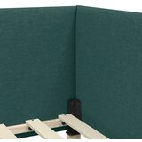 vidaXL Kutni okvir kreveta Ostalo s uzglavljem Tamnozelena 90 x 200 cm | shoptok.hr