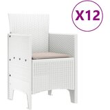  Vrtni set za objed 13 kom. Bijelo Polt ratan | shoptok.hr