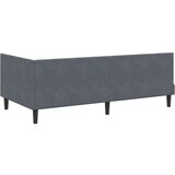 vidaXL Kutni okvir kreveta s uzglavljem Tamno siva 100 x 200 cm Baršun | shoptok.hr
