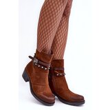 Boto Women's Heeled Fur-Lined Boots Camel Effie | Shoptok.si