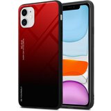 Cadorabo Ohišje, združljiv z jabolkom v rdeči barvi - črni - dvobarvni zaščitni pokrov iz silikona TPU in hrbta iz kaljenega stekla, (20573002) | Shoptok.si