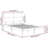  Okvir za krevet od masivne borovine bijeli 140 x 190 cm | shoptok.hr