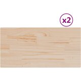  Stolne ploče 2 kom 90x45x2,5 cm od masivne borovine pravokutne | shoptok.hr