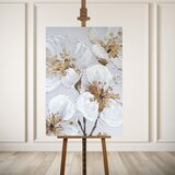 Styler Slika z ročno naslikanimi elementi 70x100 cm Petal Glow – | Shoptok.si