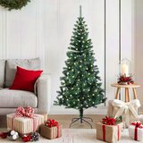 vidaXL Umjetna preddekorirana božićna jelka med 150 LED Zelena 150 cm | Shoptok.si