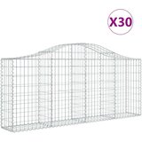  Lučne gabionske košare 30 kom 200x30x80/100cm pocinčano željezo | shoptok.hr