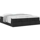 vidaXL Okvir kreveta s madracima crni 160x200cm od tkanine | shoptok.hr