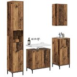 vidaXL Set namještaja za kupaonicu Staro drvo Inženjersko drvo, Metal | shoptok.hr