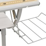  Radni stol bijelo-sivi 110x53x(58-87) konstruirano drvo i čelik | shoptok.hr