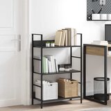 Police za knjige s 3 razine crne 60 x 27,6 x 90,5 cm drvene | shoptok.hr
