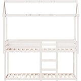  Pograd s streho bel 90x190 cm trdna borovina, (21243059) | Shoptok.si