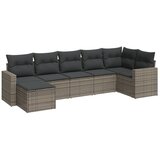 Maison Chic Seti vrtnega pohištva - Vrtna garnitura - Vrtni pohištvo set 7-delna z blazinami siv poli ratan, (21803631) | Shoptok.si