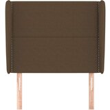  Vzglavje z ušesi temno rjavo 93x23x118/128 cm blago, (20952772) | Shoptok.si