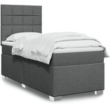  Krevet s oprugama i madracem tamnosivi 90 x 190 cm od tkanine | shoptok.hr