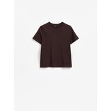 Reserved majica kratkih rukava s printom - tamnosmeđe | shoptok.hr
