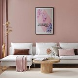  Plakat - Confucius on Beauty - a bust in pink with flowers and a quote 21x30 Crni okvir s margom | shoptok.hr