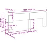  Glava kreveta s ormarićem Hrast artisan 180 cm | shoptok.hr
