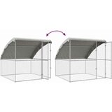  Kućica za pse 4 pcs Srebrno 8 x 2 x 2 m Pocinčani čelik | shoptok.hr