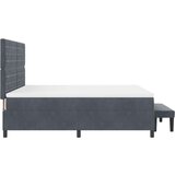  Postelja z vzmetnico z vzmetnico Temno siva 180 x 200 cm Žamet, (5000125941) | Shoptok.si