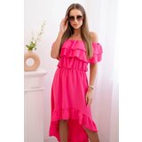 Kesi Włoski Women's off-the-shoulder dress with a longer back pink | Shoptok.si