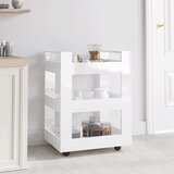  Kolica sjajna bijela 60x45x80 cm konstruirano drvo | shoptok.hr
