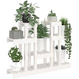  Stalak za biljke bijeli 104,5 x 25 x 77,5 cm masivna borovina | shoptok.hr
