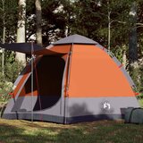  The Living Store Šotor za kampiranje za 4 osebe sivo oranžen za hitro postavitev - Šotor Za Kampiranje, (21487728) | Shoptok.si