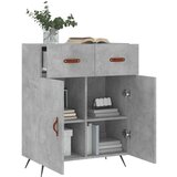 vidaXL Komoda betonsko siva 69,5x34x90 cm inženirski les | Shoptok.si