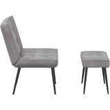  Stolica za opuštanje s osloncem za noge svjetlosiva baršunasta | shoptok.hr
