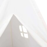 vidaXL Dječji šator tipi od breskvine kore bijeli 120 x 120 x 150 cm | shoptok.hr