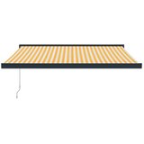 vidaXL Tenda na uvlačenje žuto-bijela 3 x 2 5 m od tkanine i aluminija | shoptok.hr