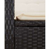  9-dijelni vrtni blagovaonski set s jastucima crni od poliratana | shoptok.hr