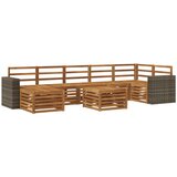 vidaXL Zunanja garnitura za sedenje 8 pcs Naravna Masiven les akacije, (5000280865) | Shoptok.si