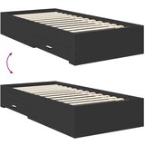  Konstrukcija postelje Črna 75 x 190 cm Konstruiran les, (5000102538) | Shoptok.si