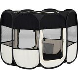  Sklopiva ogradica za pse s torbom za nošenje crna 90x90x58 cm | shoptok.hr